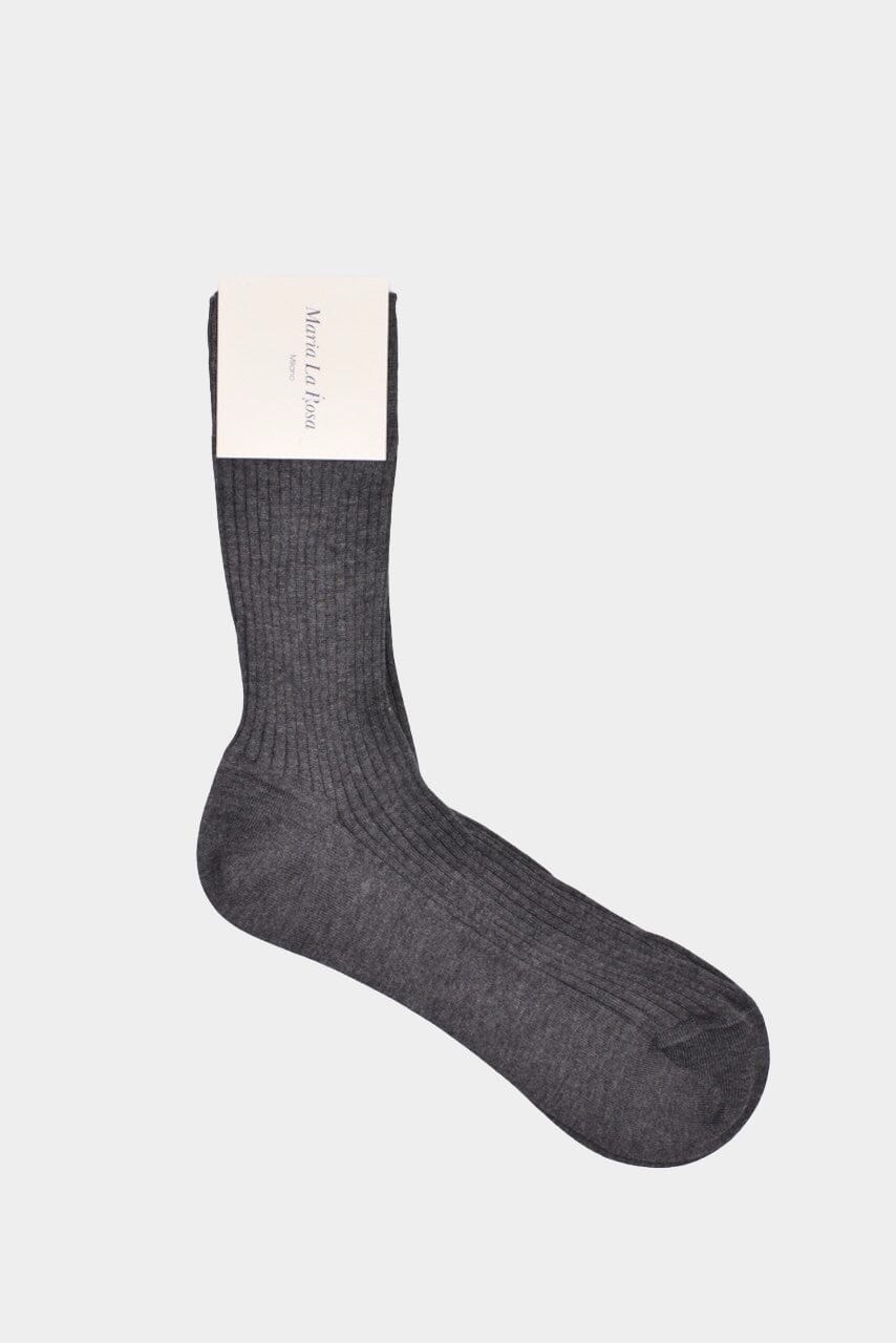 Maria La Rosa - Bio Cotton Socks - Grey Melange - Socks - YUCCA, boutique near me, cozy socks, unique socks, Italian socks.