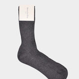 Maria La Rosa - Bio Cotton Socks - Grey Melange - Socks - YUCCA, boutique near me, cozy socks, unique socks, Italian socks.
