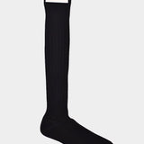 MARIA LA ROSA - Bio Cotton College Socks - Black - Socks - YUCCA, cozy socks, unique socks, Italian socks.