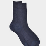 Maria La Rosa - One Ribbed Socks - Jeans - YUCCA, cozy socks, unique socks, Italian socks.