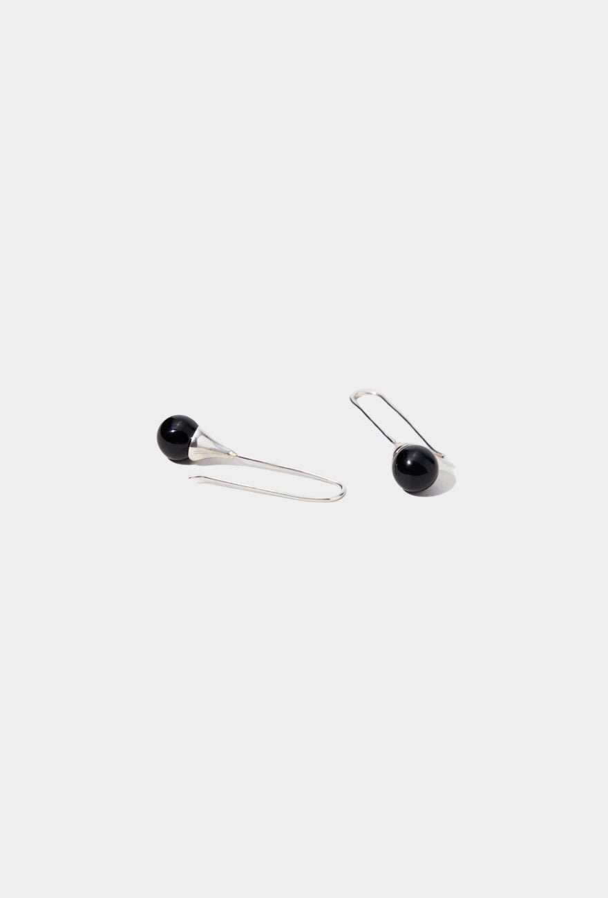 Maslo Jewelry - Collette Earrings - Black Onyx - Earrings - YUCCA, Denver boutique jewelry, sculptural modern accessories.