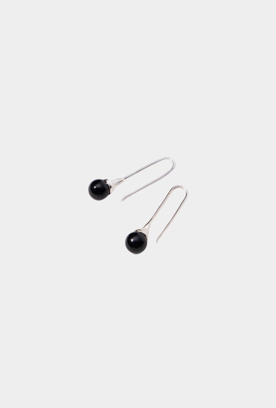 Maslo Jewelry - Collette Earrings - Black Onyx - Earrings - YUCCA, Denver boutique jewelry, sculptural modern accessories.