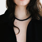 Maslo Jewelry - Frances Necklace - Black Onyx - Necklaces - YUCCA, beaded choker, modern sculptural jewelry Denver.