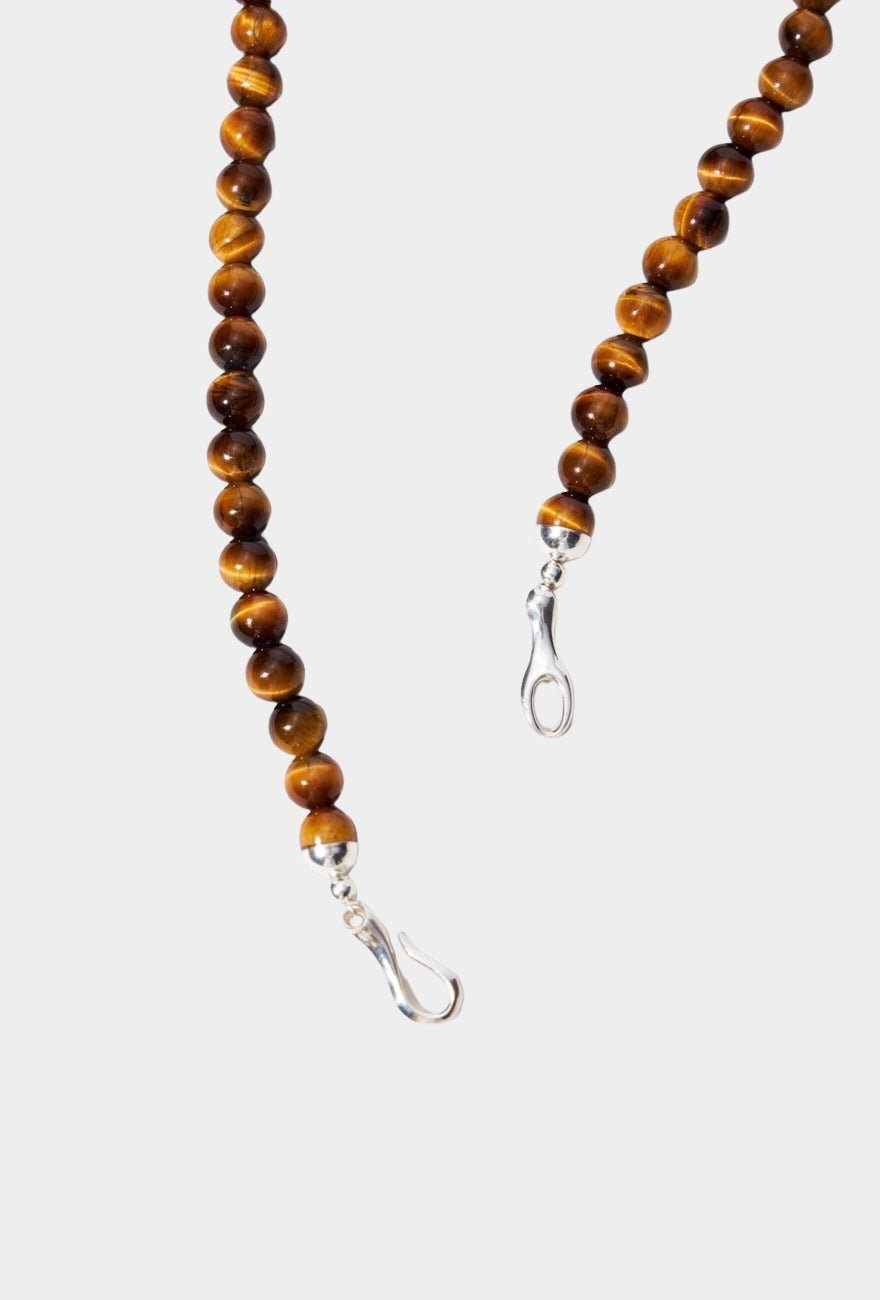 Maslo Jewelry - Frances Necklace - Tigers Eye - Necklaces - YUCCA, beaded choker, modern sculptural jewelry Denver.