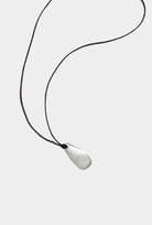 Maslo - Large Pebble Pendant Necklace - YUCCA, minimalist sculptural jewelry for women, women’s artistic jewelry.