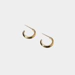 Maslo Jewelry - Medium Classic Hoops - Gold - Earrings - YUCCA, gold minimalist hoop earrings, earrings for daily style.