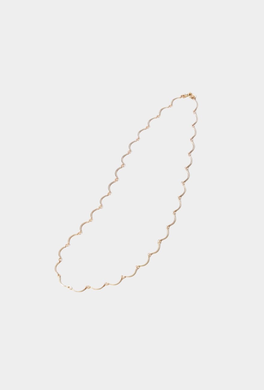 Maslo Jewelry - Scallop Necklace - Gold - Necklaces, YUCCA - Denver boutique jewelry, modern minimalist accessories.