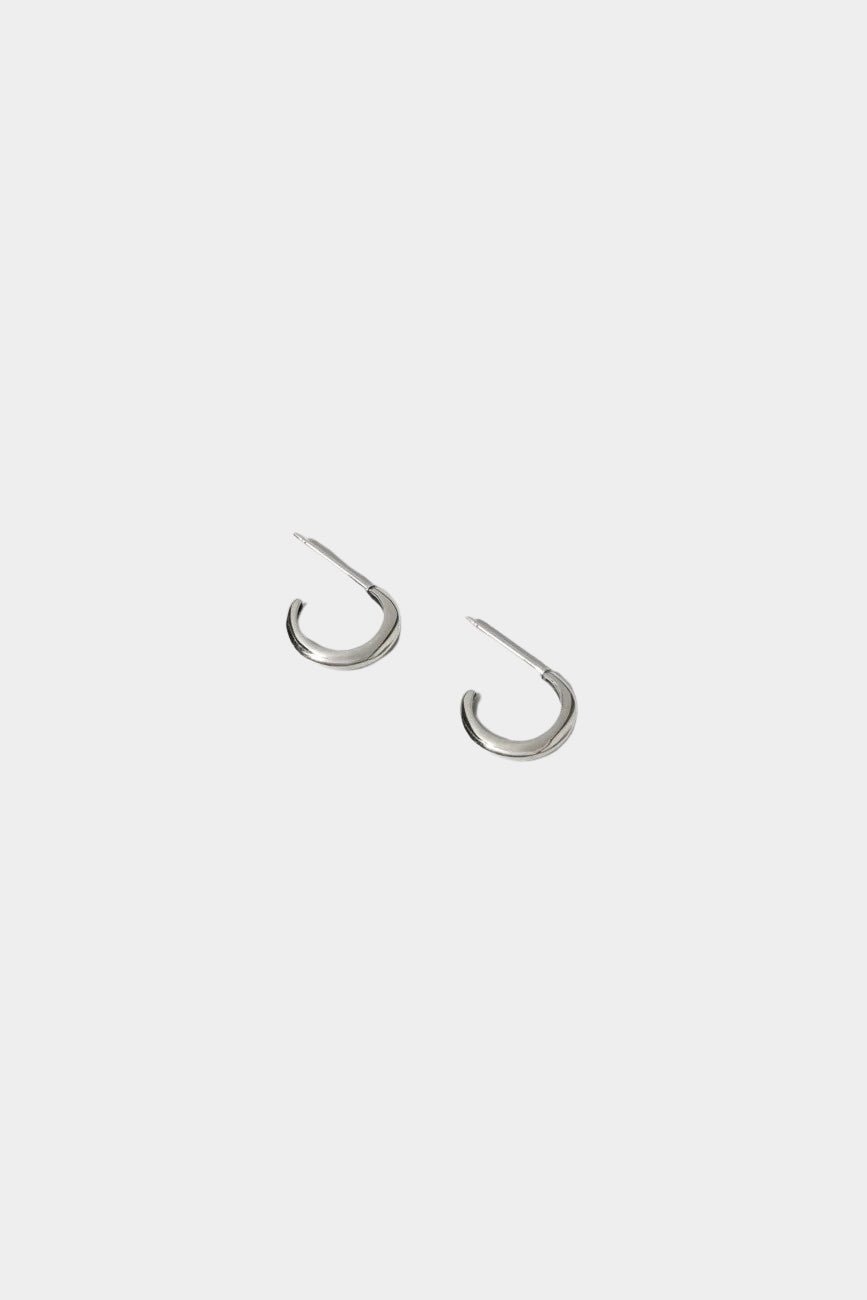 Maslo Jewelry - Small Classic Hoops - Sterling Silver - Earrings - YUCCA, minimalist everyday earrings, lean modern earrings.