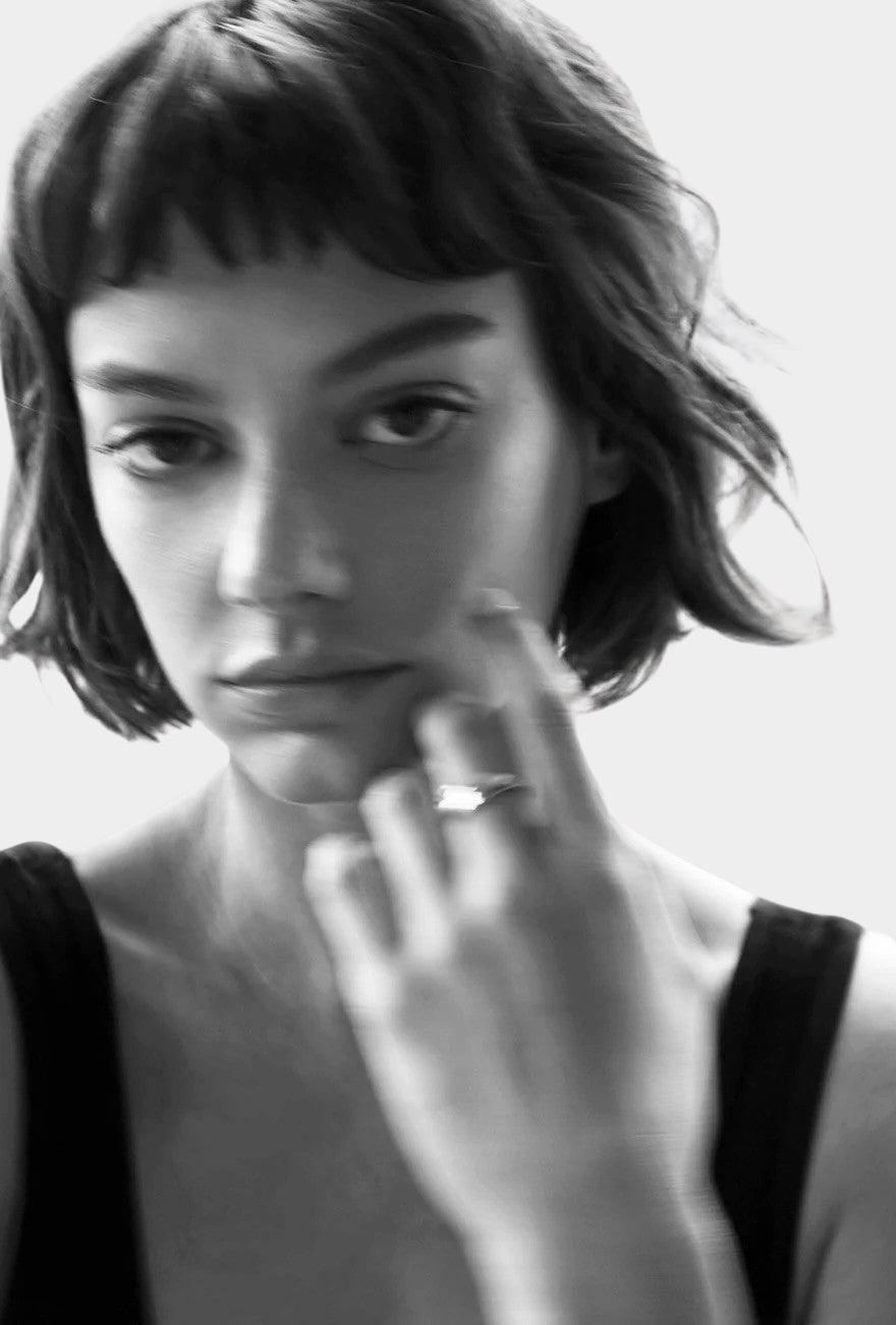 Maslo Jewelry - Crescent Ring - Sterling Silver - Rings - YUCCA, sterling silver stackable rings, Denver unique jewelry.