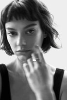 Maslo Jewelry - Crescent Ring - Sterling Silver - Rings - YUCCA, sterling silver stackable rings, Denver unique jewelry.