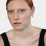 Maslo Jewelry - Medium Classic Hoops - Sterling Silver - Earrings - YUCCA, medium gold modern hoop earrings for daily style.