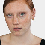 Maslo Jewelry - Medium Classic Hoops - Gold - Earrings - YUCCA, gold minimalist hoop earrings, earrings for daily style.