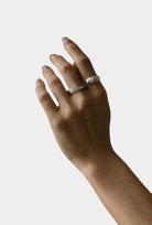 Maslo - Outlined Domed Ring - Sterling Silver - Rings - YUCCA, sculptural artistic jewelry for women, unique jewelry Denver.