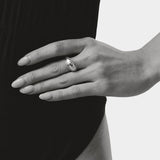Maslo - Outlined Domed Ring - Sterling Silver - Rings - YUCCA, sculptural artistic jewelry for women, unique jewelry Denver.