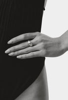 Maslo - Outlined Domed Ring - Sterling Silver - Rings - YUCCA, sculptural artistic jewelry for women, unique jewelry Denver.