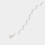 Maslo Jewelry scallop link bracelet in sterling silver close detail