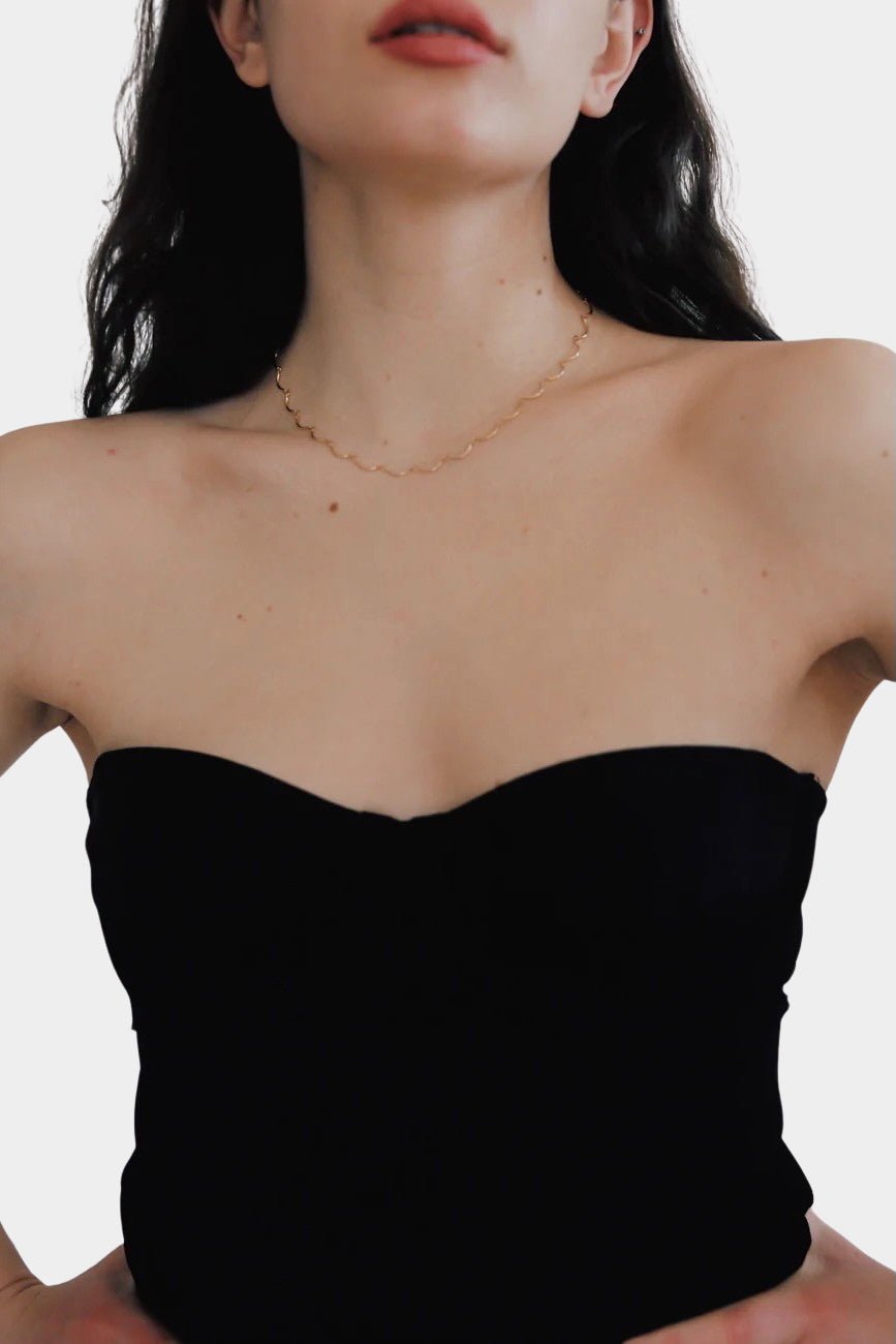 Maslo Jewelry - Scallop Necklace - Gold - Necklaces, YUCCA - Denver boutique jewelry, modern minimalist accessories.