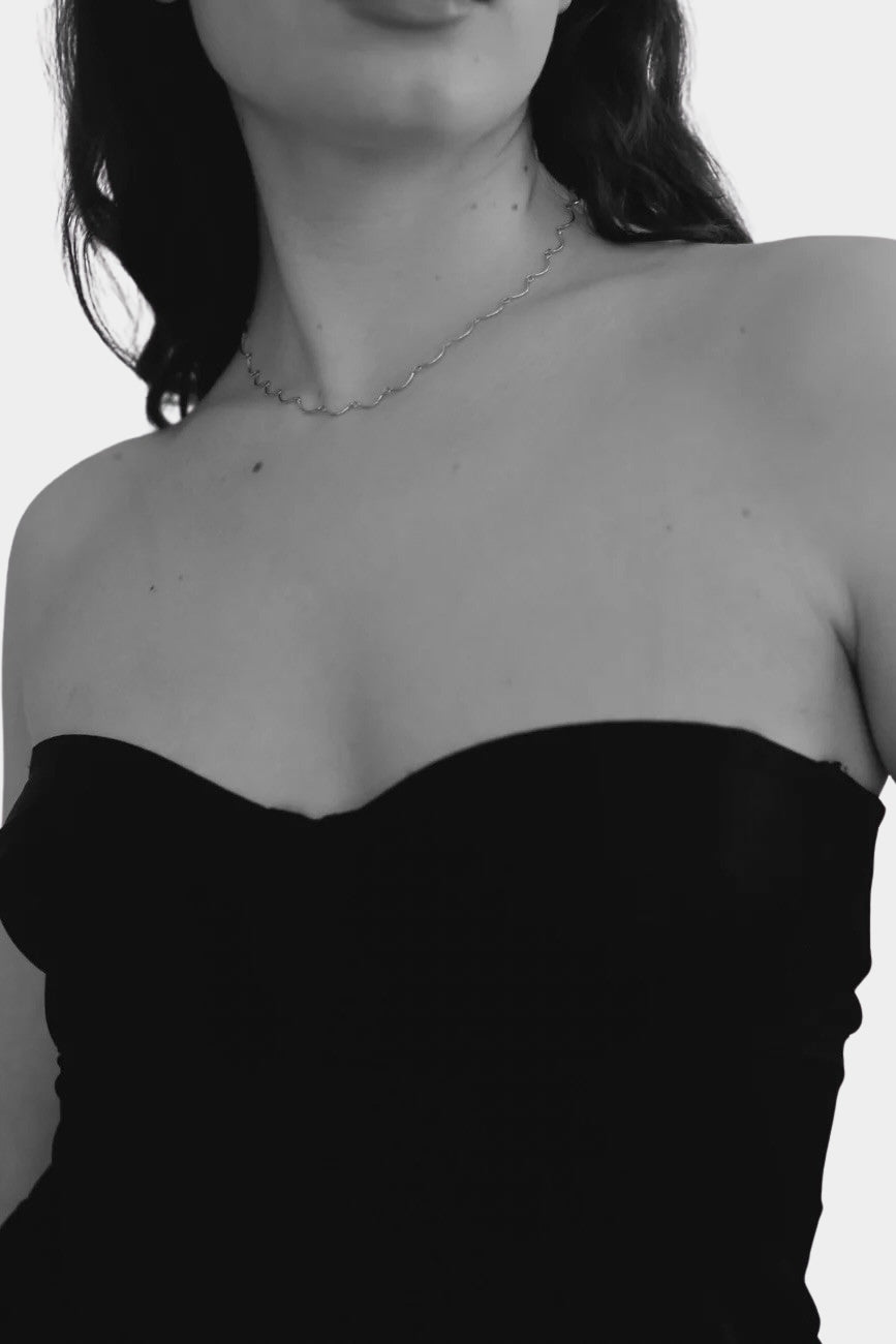 Maslo Jewelry - Scallop Necklace - Sterling Silver - YUCCA, Artistic jewelry for women, boutique stores near me.