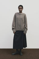 Mijeong Park | Alpaca Blend Wholegarment Knit In Gray - SHOP YUCCA Sweater MIJEONG PARK - YUCCA 