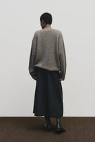Mijeong Park | Alpaca Blend Wholegarment Knit In Gray - SHOP YUCCA Sweater MIJEONG PARK - YUCCA 