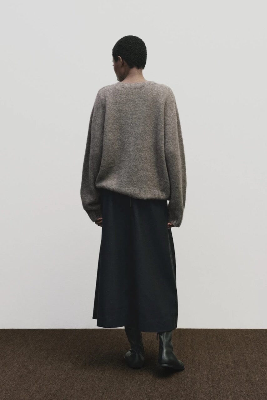 Mijeong Park | Alpaca Blend Wholegarment Knit In Gray - SHOP YUCCA Sweater MIJEONG PARK - YUCCA 
