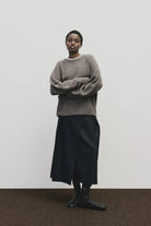 Mijeong Park | Alpaca Blend Wholegarment Knit In Gray - SHOP YUCCA Sweater MIJEONG PARK - YUCCA 