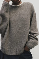 Mijeong Park | Alpaca Blend Wholegarment Knit In Gray - SHOP YUCCA Sweater MIJEONG PARK - YUCCA 