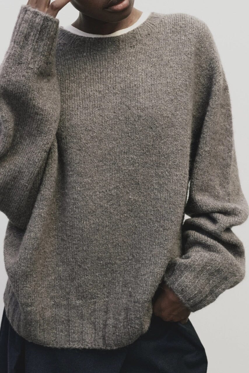 Mijeong Park | Alpaca Blend Wholegarment Knit In Gray - SHOP YUCCA Sweater MIJEONG PARK - YUCCA 