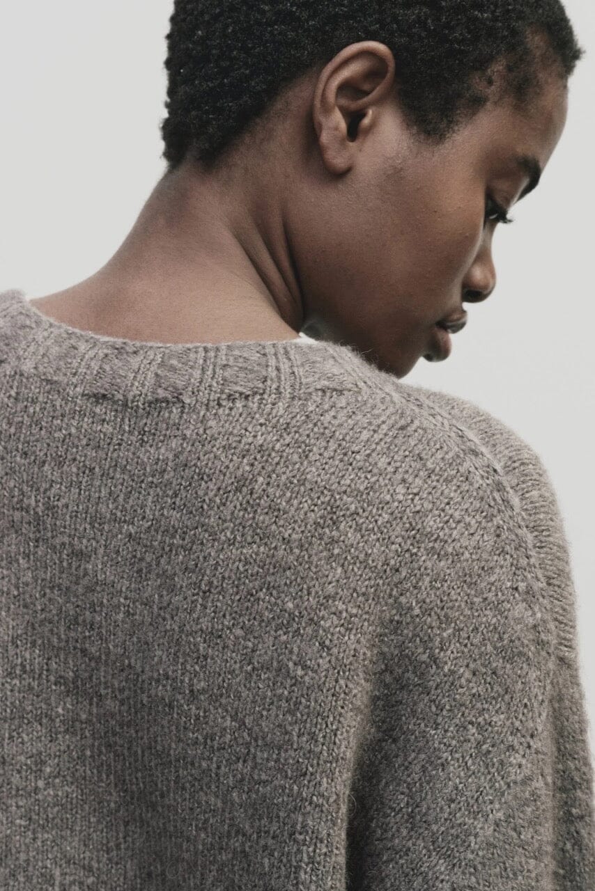 Mijeong Park | Alpaca Blend Wholegarment Knit In Gray - SHOP YUCCA Sweater MIJEONG PARK - YUCCA 