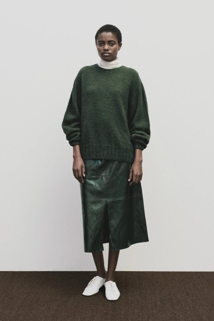 Mijeong Park | Alpaca Blend Wholegarment Knit In Green - SHOP YUCCA Sweater MIJEONG PARK - YUCCA 