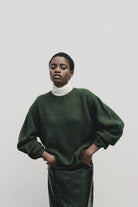 Mijeong Park | Alpaca Blend Wholegarment Knit In Green - SHOP YUCCA Sweater MIJEONG PARK - YUCCA 