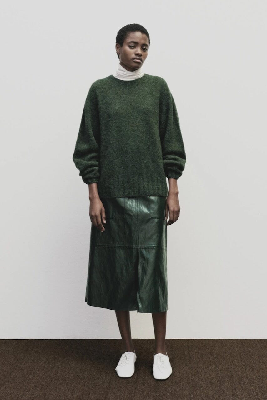 Mijeong Park | Alpaca Blend Wholegarment Knit In Green - SHOP YUCCA Sweater MIJEONG PARK - YUCCA 