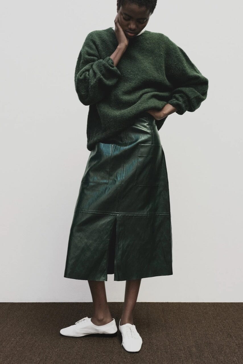Mijeong Park | Alpaca Blend Wholegarment Knit In Green - SHOP YUCCA Sweater MIJEONG PARK - YUCCA 
