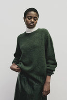 Mijeong Park | Alpaca Blend Wholegarment Knit In Green - SHOP YUCCA Sweater MIJEONG PARK - YUCCA 
