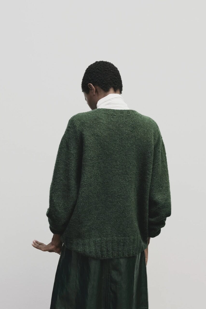 Mijeong Park | Alpaca Blend Wholegarment Knit In Green - SHOP YUCCA Sweater MIJEONG PARK - YUCCA 
