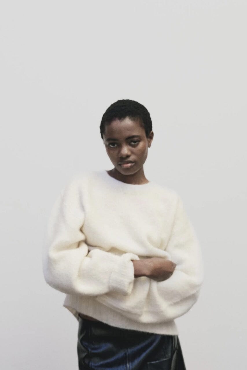 Mijeong Park - Alpaca Blend Wholegarment Knit - Ivory - Sweater- YUCCA, Yucca store Denver, women’s high quality knitwear.