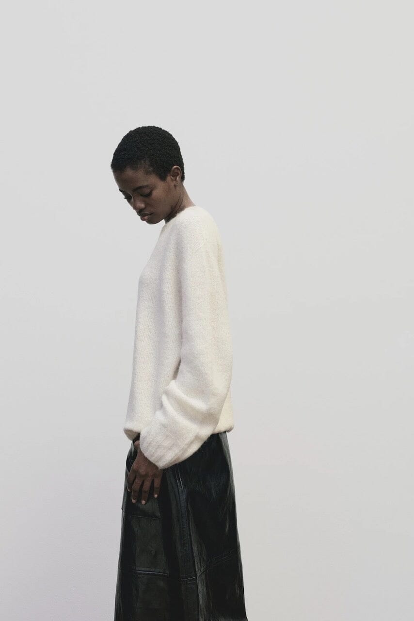 Mijeong Park - Alpaca Blend Wholegarment Knit - Ivory - Sweater- YUCCA, Yucca store Denver, women’s high quality knitwear.