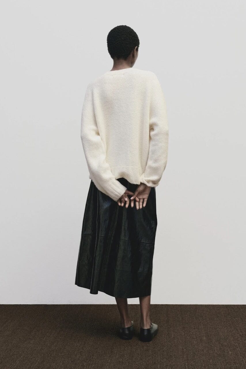 Mijeong Park - Alpaca Blend Wholegarment Knit - Ivory - Sweater- YUCCA, Yucca store Denver, women’s high quality knitwear.