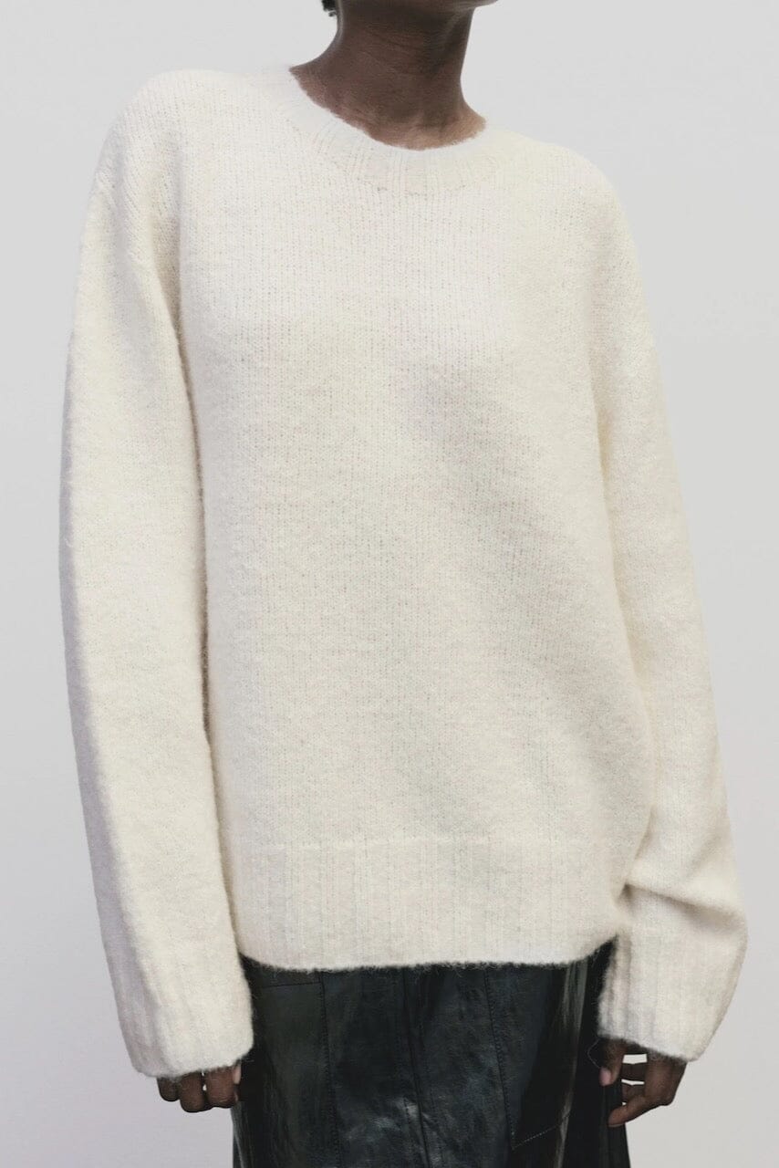 Mijeong Park - Alpaca Blend Wholegarment Knit - Ivory - Sweater- YUCCA, Yucca store Denver, women’s high quality knitwear.