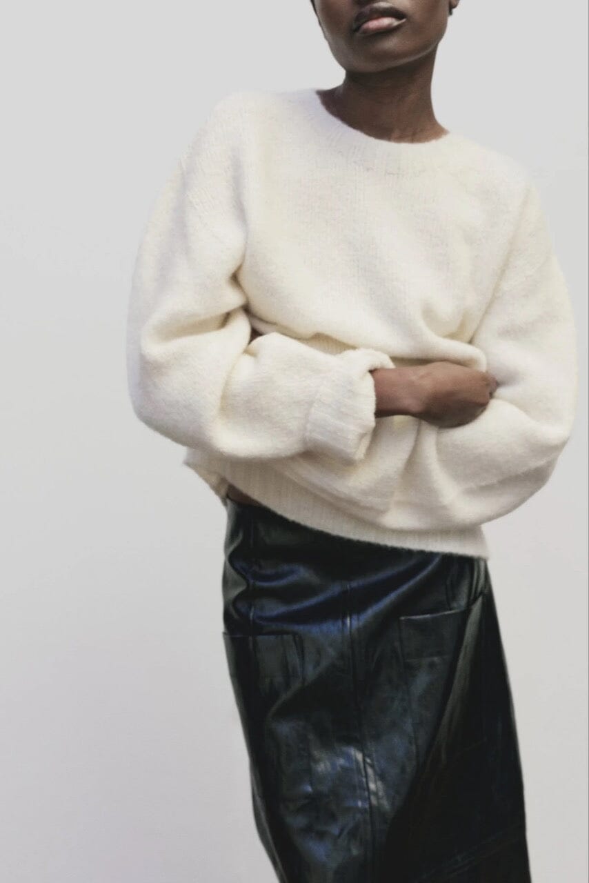 Mijeong Park - Alpaca Blend Wholegarment Knit - Ivory - Sweater- YUCCA, Yucca store Denver, women’s high quality knitwear.