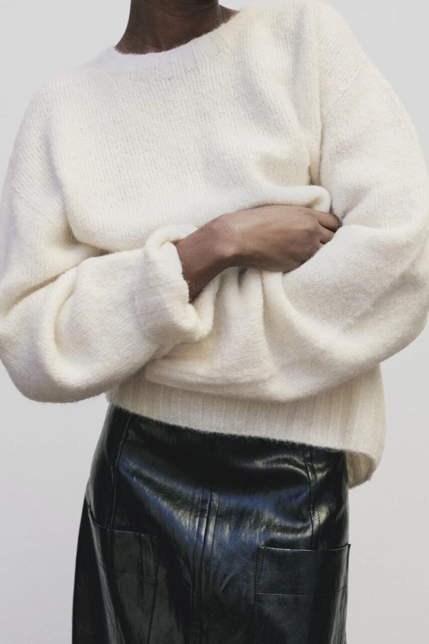 Mijeong Park - Alpaca Blend Wholegarment Knit - Ivory - Sweater- YUCCA, Yucca store Denver, women’s high quality knitwear.