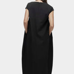 Mijeong Park balloon maxi dress black back view relaxed fit balloon silhouette