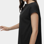 Mijeong Park balloon maxi dress black side view relaxed silhouette cap sleeves