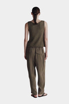 Mijeong Park | Boat Neck Knit Tank in Olive - SHOP YUCCA Tank Top MIJEONG PARK - YUCCA 