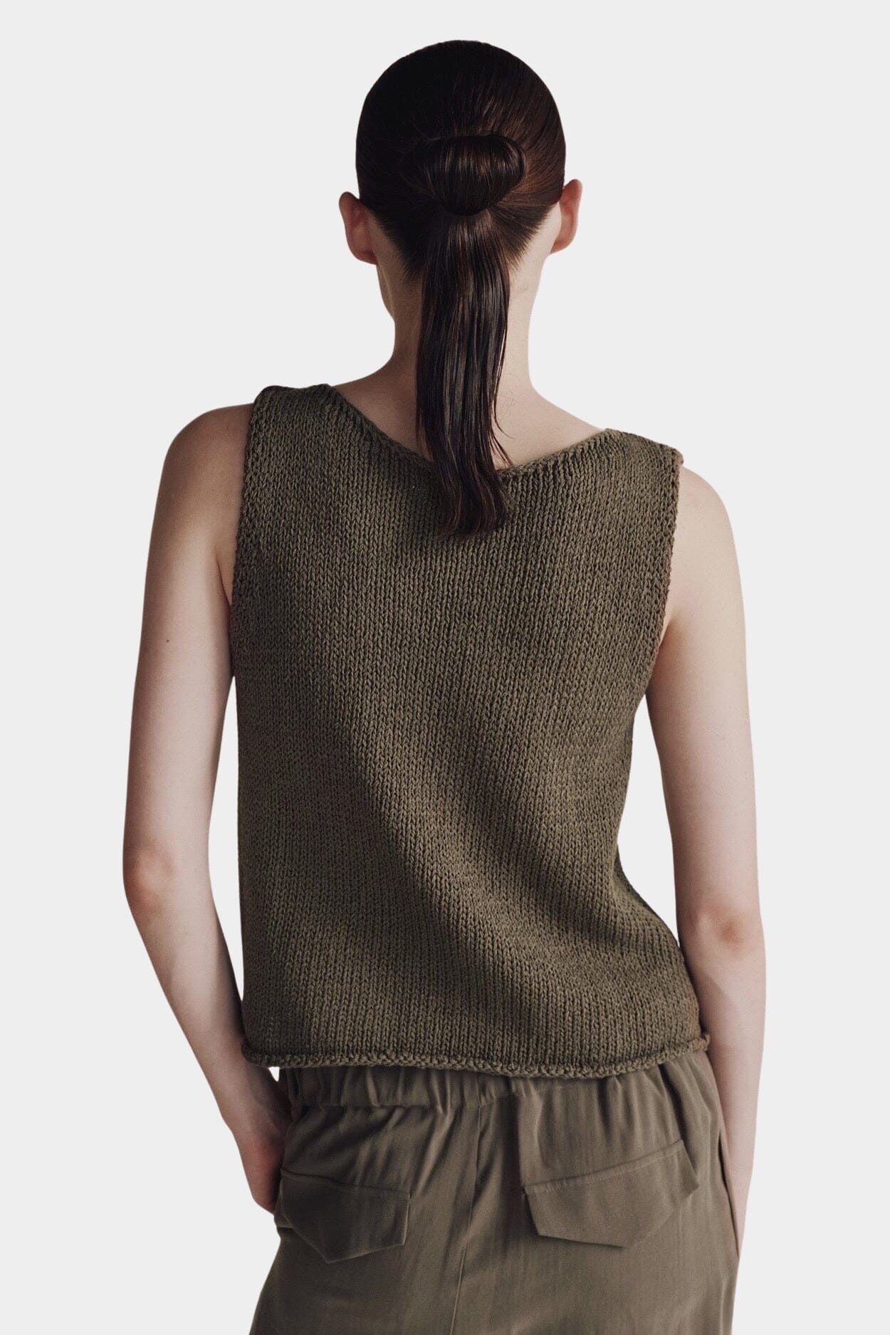 Mijeong Park | Boat Neck Knit Tank in Olive - SHOP YUCCA Tank Top MIJEONG PARK - YUCCA 