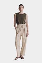 Mijeong Park | Boat Neck Knit Tank in Olive - SHOP YUCCA Tank Top MIJEONG PARK - YUCCA 