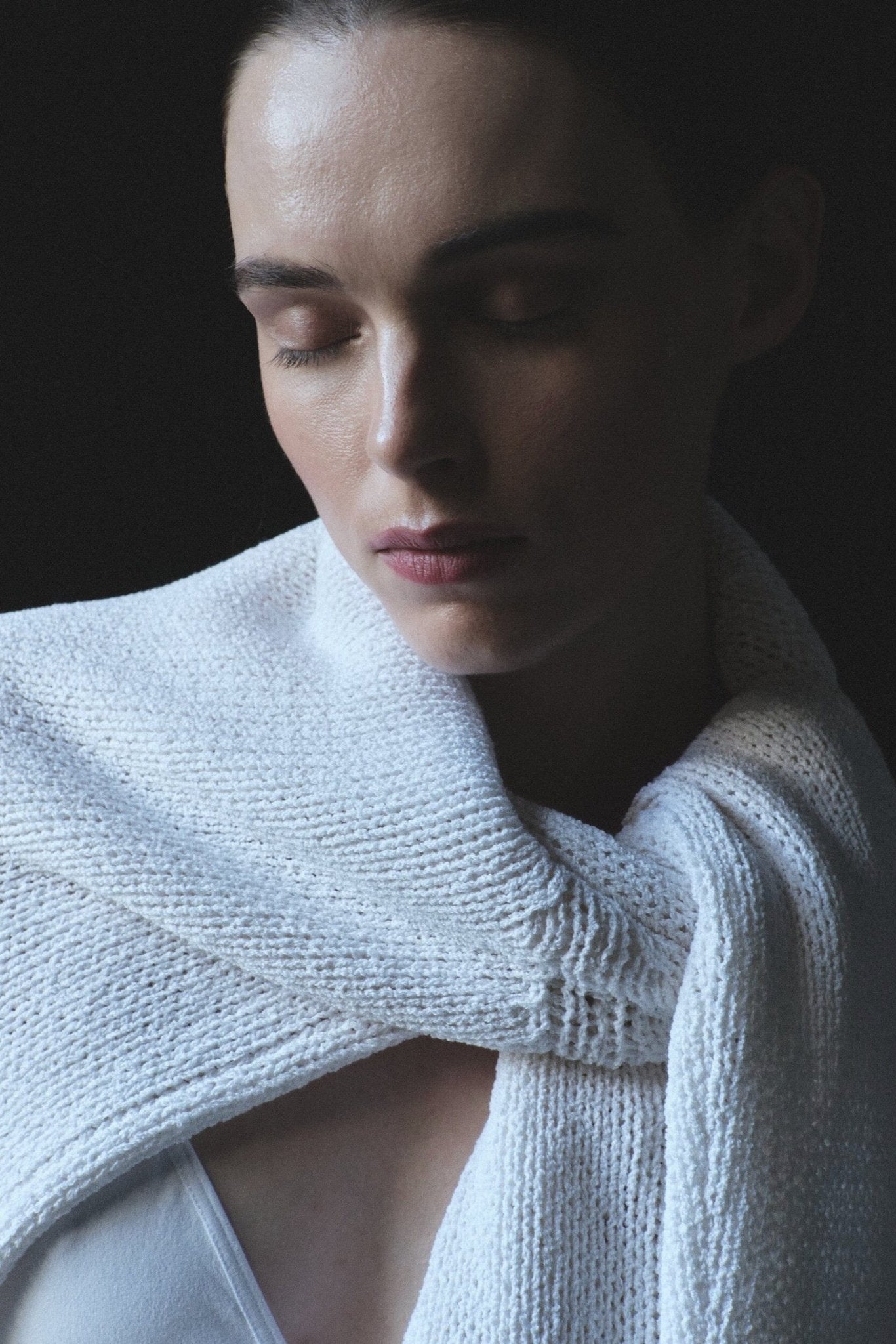 Mijeong Park - Boat Neck Sweater - White - Sweater - YUCCA, boutiques near me, women’s high quality knitwear.