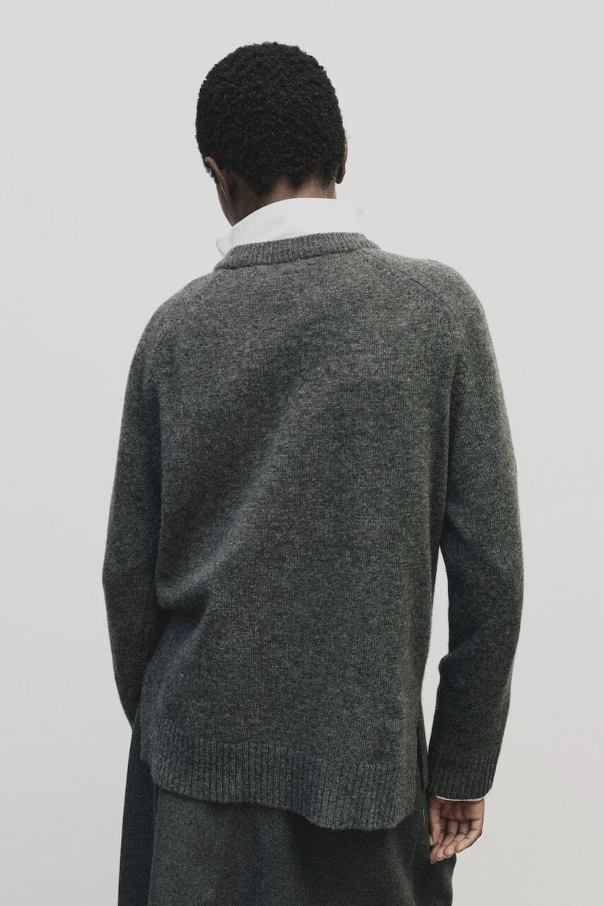 Mijeong Park - Cashmere Blend Crewneck Knit - Gray - Sweater - YUCCA, Yucca store Denver, women’s clothing boutique near me.