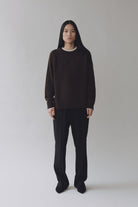 Mijeong Park | Cashmere Blend Crewneck Knit In Brown - SHOP YUCCA Sweater MIJEONG PARK - YUCCA 