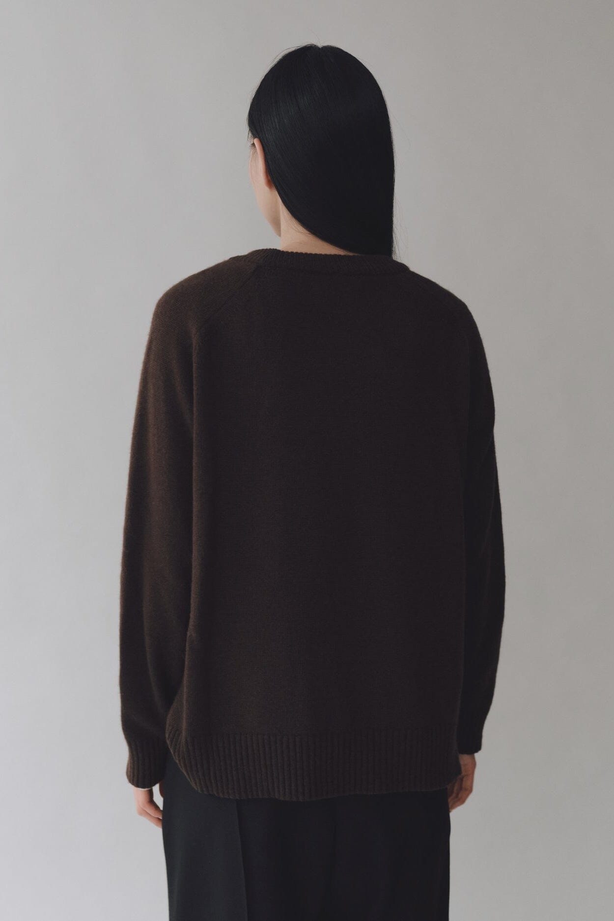 Mijeong Park | Cashmere Blend Crewneck Knit In Brown - SHOP YUCCA Sweater MIJEONG PARK - YUCCA 